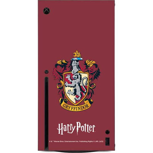 Wizarding World Harry Potter Gryffindor House Crest Xbox Series X Console Skin