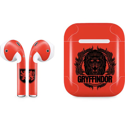 Wizarding Worlds Harry Potter Gryffindor Illustration Apple AirPods Skin