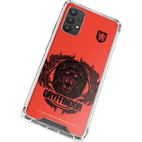Wizarding Worlds Harry Potter Gryffindor Illustration Galaxy A32 5G Clear Case