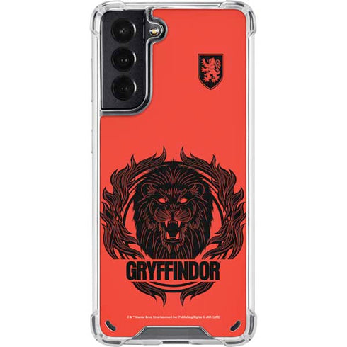 Wizarding Worlds Harry Potter Gryffindor Illustration Galaxy S21 5G Clear Case