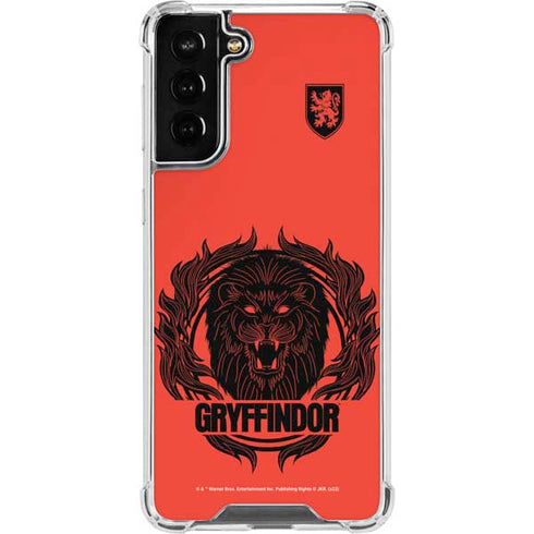 Wizarding Worlds Harry Potter Gryffindor Illustration Galaxy S21 FE Clear Case