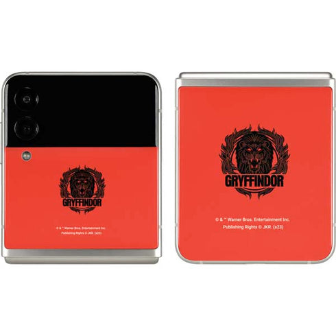 Wizarding Worlds Harry Potter Gryffindor Illustration Galaxy Z Flip3 5G Skin