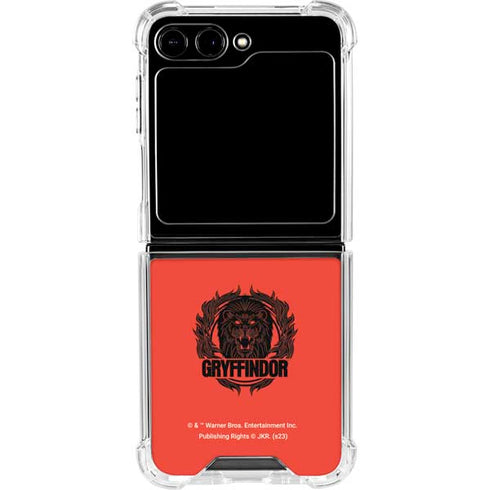 Wizarding Worlds Harry Potter Gryffindor Illustration Galaxy Z Flip5 5G Clear Case