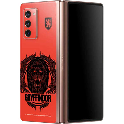 Wizarding Worlds Harry Potter Gryffindor Illustration Galaxy Z Fold2 5G Skin