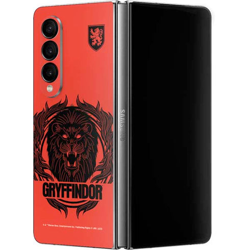 Wizarding Worlds Harry Potter Gryffindor Illustration Galaxy Z Fold4 5G Skin