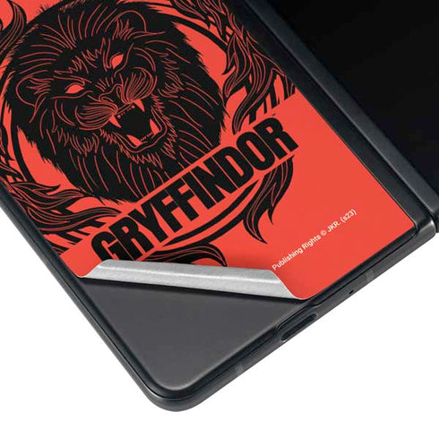 Wizarding Worlds Harry Potter Gryffindor Illustration Galaxy Z Fold4 5G Skin