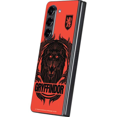 Wizarding Worlds Harry Potter Gryffindor Illustration Galaxy Z Fold5 5G Skin