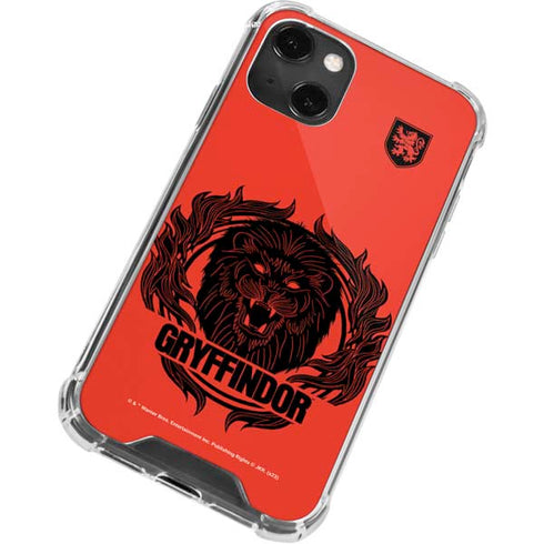Wizarding Worlds Harry Potter Gryffindor Illustration iPhone 14 Plus Clear Case