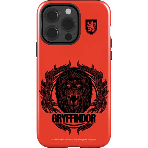 Wizarding Worlds Harry Potter Gryffindor Illustration iPhone 15 Pro Impact Case