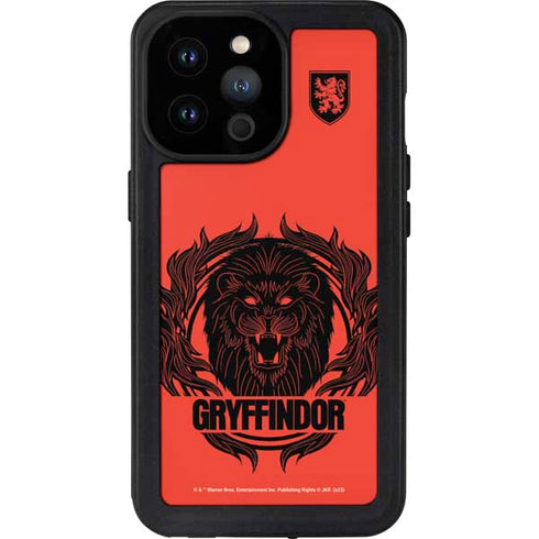 Wizarding Worlds Harry Potter Gryffindor Illustration iPhone 14 Pro Max Waterproof Case