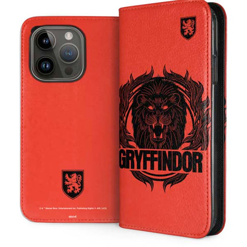 Wizarding Worlds Harry Potter Gryffindor Illustration iPhone 15 Pro Folio Case