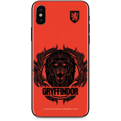 Wizarding Worlds Harry Potter Gryffindor Illustration iPhone XS Skin