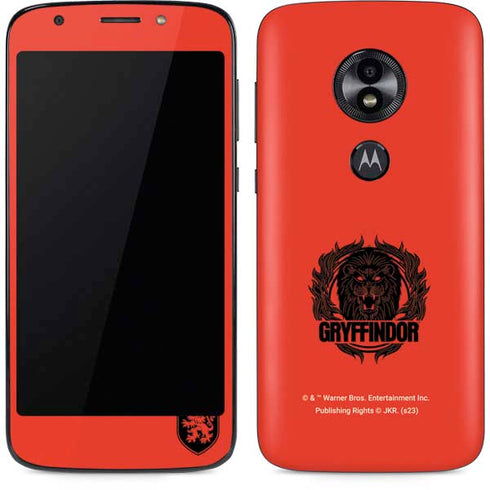 Wizarding Worlds Harry Potter Gryffindor Illustration Moto E5 Play Skin