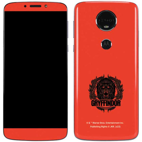 Wizarding Worlds Harry Potter Gryffindor Illustration Moto E5 Plus Skin