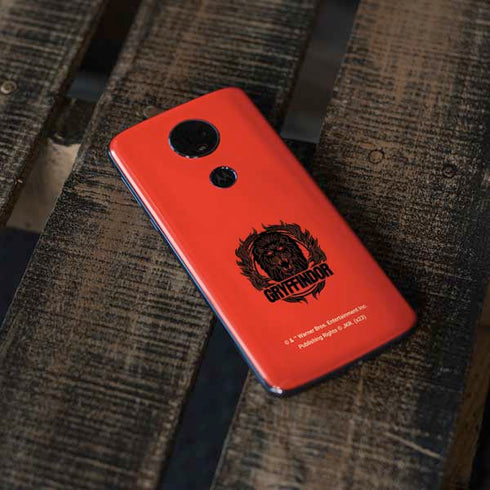 Wizarding Worlds Harry Potter Gryffindor Illustration Moto E5 Plus Skin