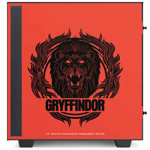 Wizarding Worlds Harry Potter Gryffindor Illustration NZXT H510 Compact ATX Mid-Tower Case Skin