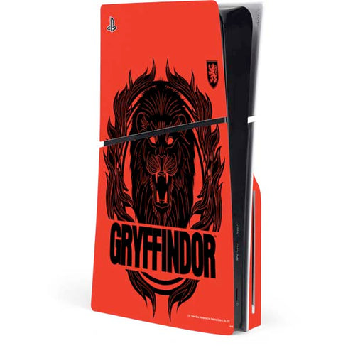 Wizarding Worlds Harry Potter Gryffindor Illustration PS5 Slim Disk Console Skin