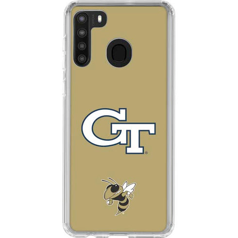Georgia Institute of Technology GT with Mascot Galaxy A21 Clear Case