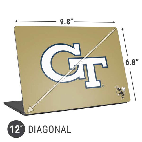 Georgia Institute of Technology GT with Mascot Universal Laptop 12in (9.8 x 6.8in) Skin
