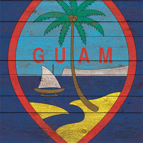 Guam Flag Dark Wood Nintendo 2DS XL (2017) Skin