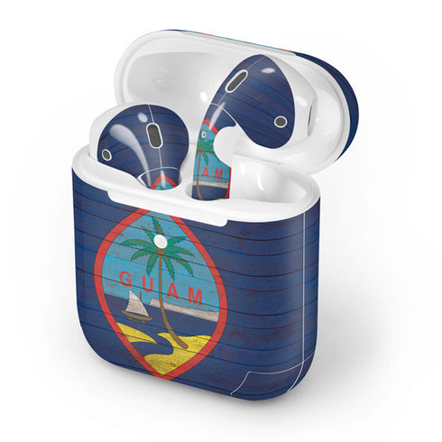 Guam Flag Dark Wood Apple AirPods 2 Skin