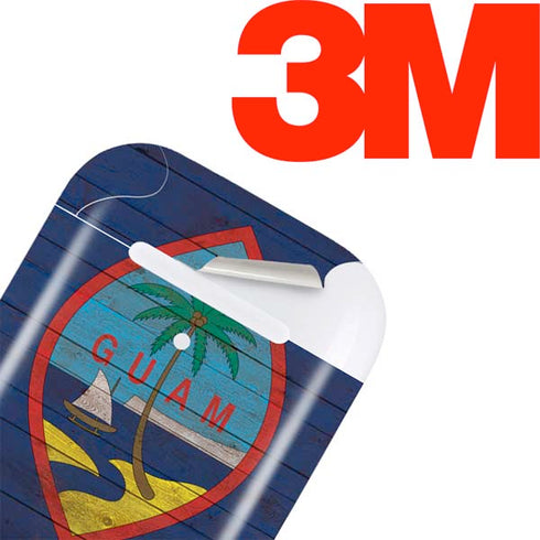 Guam Flag Dark Wood Apple AirPods Skin