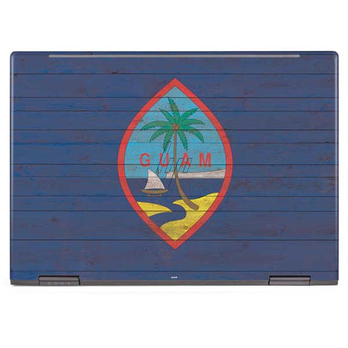 Guam Flag Dark Wood HP Envy Skin