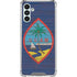 Guam Flag Dark Wood Galaxy A13 5G Clear Case