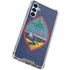 Guam Flag Dark Wood Galaxy A14 5G Clear Case