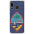 Guam Flag Dark Wood Galaxy A20 Clear Case
