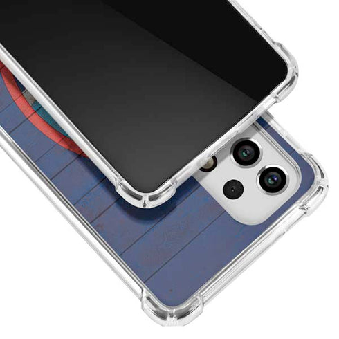 Guam Flag Dark Wood Galaxy A33 5G Clear Case
