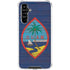 Guam Flag Dark Wood Galaxy A54 5G Clear Case