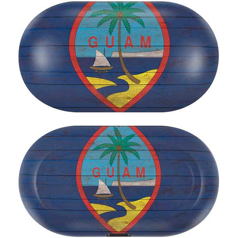 Guam Flag Dark Wood Galaxy Buds Skin
