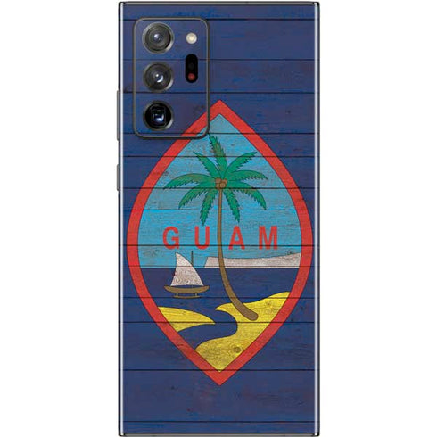 Guam Flag Dark Wood Galaxy Note20 Ultra 5G Skin