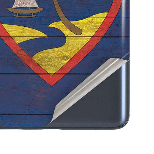 Guam Flag Dark Wood Galaxy S20 Fan Edition Skin