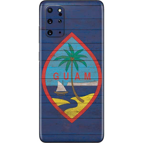 Guam Flag Dark Wood Galaxy S20 Plus Skin