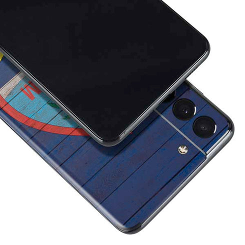Guam Flag Dark Wood Galaxy S21 5G Skin