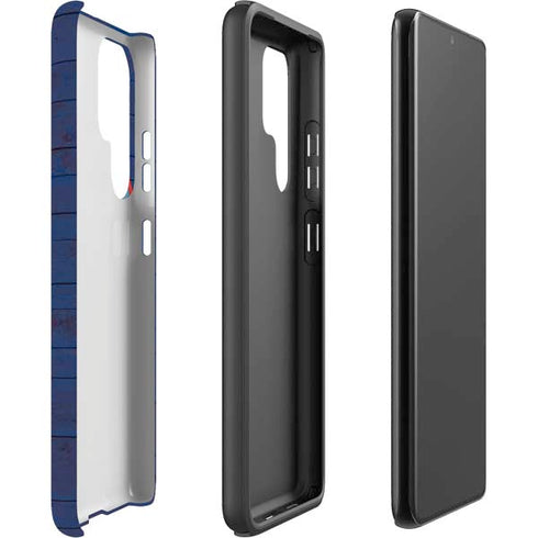 Guam Flag Dark Wood Galaxy S22 Ultra Pro Case