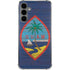 Guam Flag Dark Wood Galaxy S24 Plus Clear Case