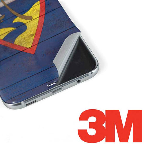 Guam Flag Dark Wood Galaxy S8 Skin