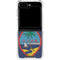 Guam Flag Dark Wood Galaxy Z Flip5 5G Clear Case