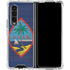 Guam Flag Dark Wood Galaxy Z Fold4 5G Clear Case
