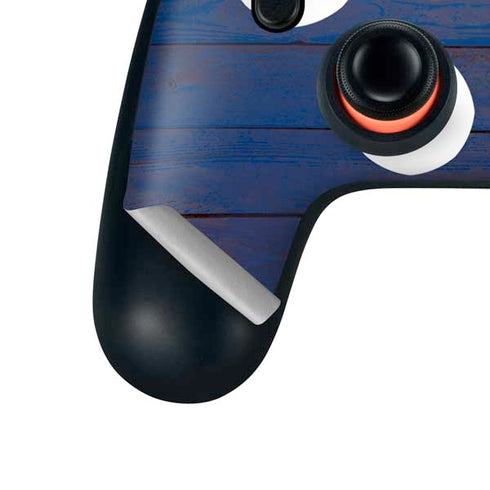 Guam Flag Dark Wood Google Stadia Controller Skin