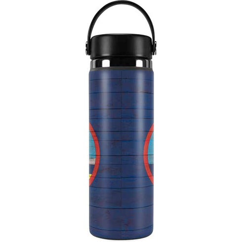 Guam Flag Dark Wood Hydro Flask 20oz Wide Mouth Skin