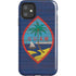 Guam Flag Dark Wood iPhone 11 Impact Case