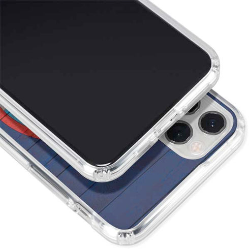 Guam Flag Dark Wood iPhone 11 Pro Clear Case