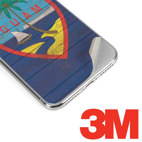 Guam Flag Dark Wood iPhone 11 Pro Skin
