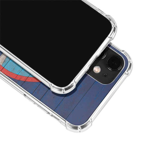 Guam Flag Dark Wood iPhone 12 Clear Case