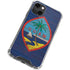 Guam Flag Dark Wood iPhone 15 Plus Clear Case