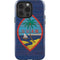 Guam Flag Dark Wood iPhone 14 Pro Impact Case